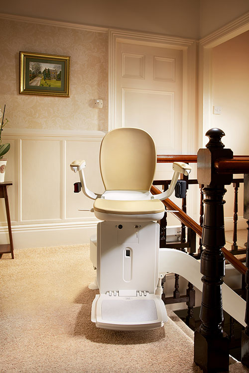 A Stairlift At THe Top of Stairs